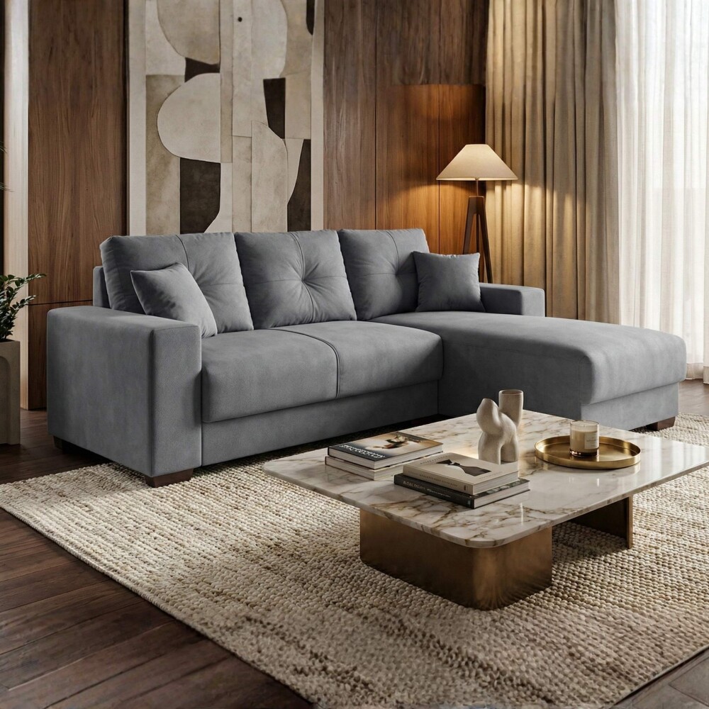 Sillón 3 cuerpos con Chaise - California Gris