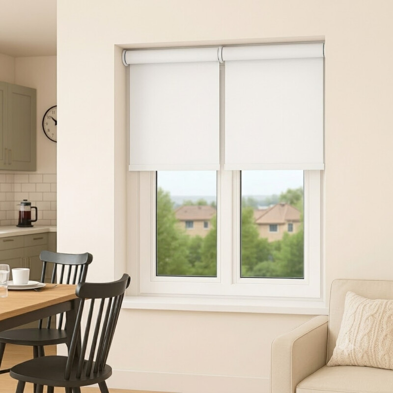 Set x2 Cortina roller blackout 100x200 cm BLANCO