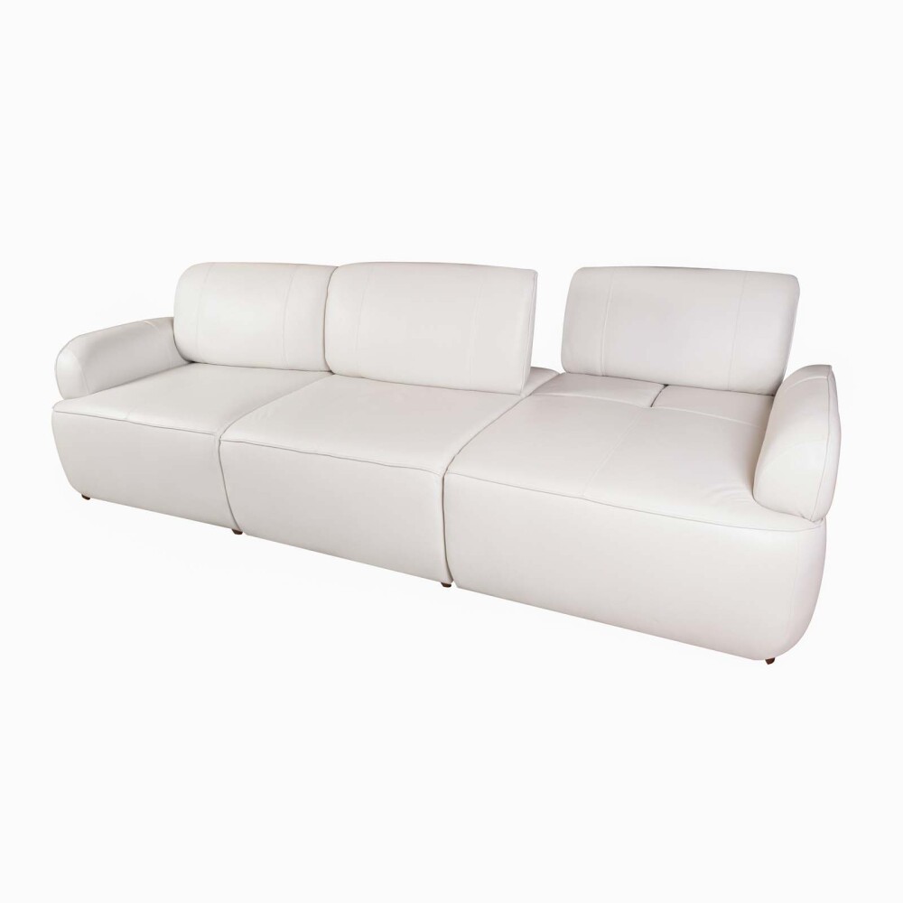 SOFA 4 CUERPOS CUERO-100-NATURAL NATURAL-BEIGE IRON MARFIL