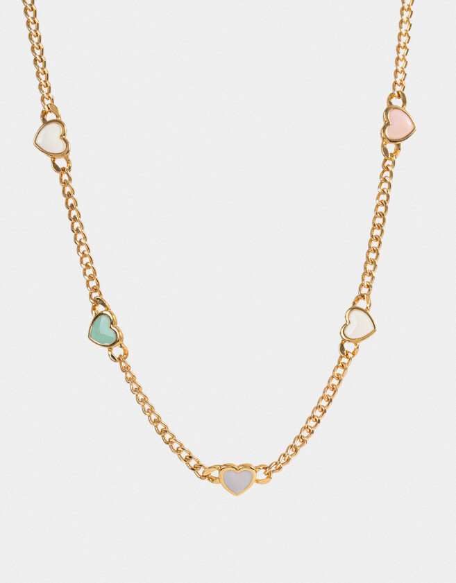 Collares Infantiles Con corazón Dorado