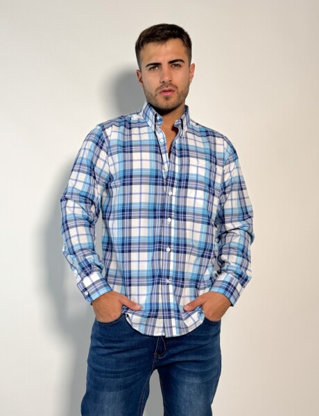 Camisa a cuadros Calisto Azul