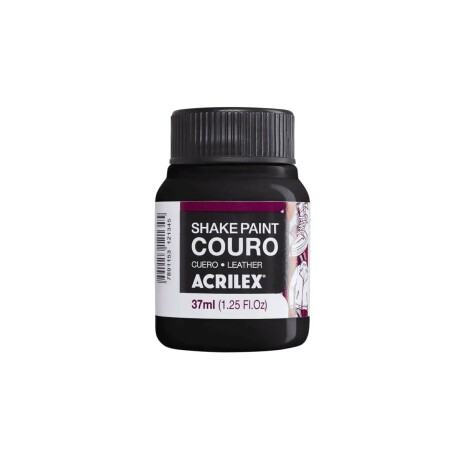Pintura Acrilex Shake Cuero 37 ml Negro