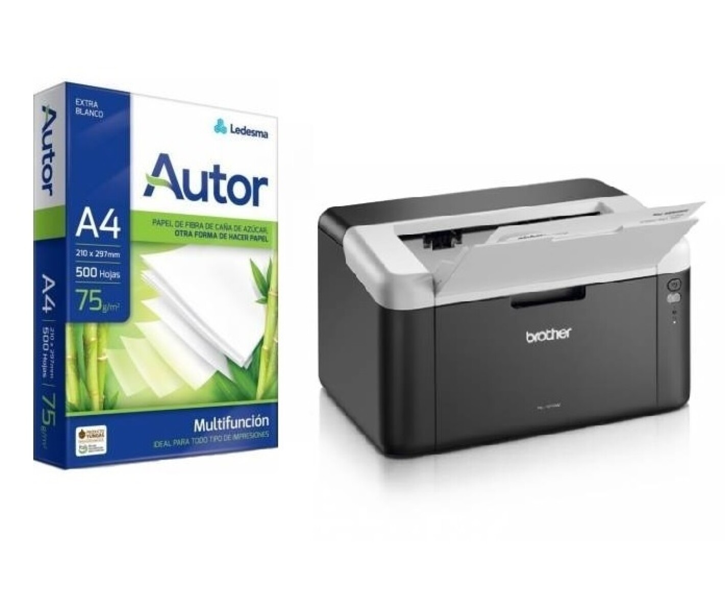 Impresora Laser + Resma de 500 Hojas 