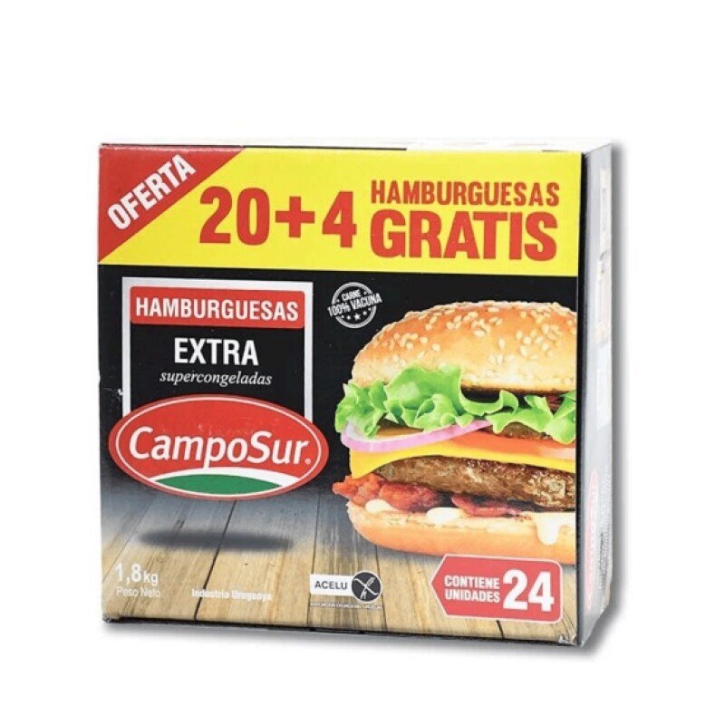 HAMBURGUESAS x 24 ( 204 ) CAMPOSUR HAMBURGUESAS x 24 ( 204 ) CAMPOSUR