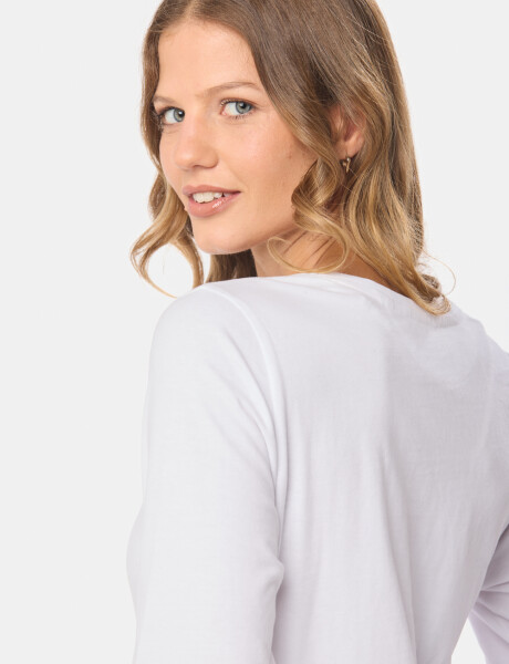 REMERA LISA MANGA LARGA Blanco