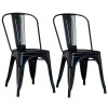 Pack x2 Sillas Tolix Lumax Metal Colores Living Comedor Negro