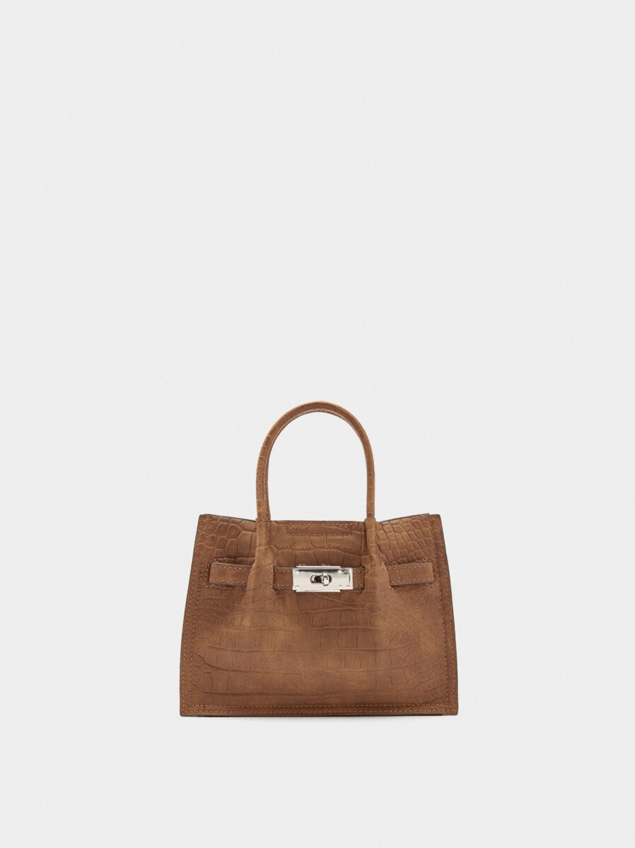Bolso Tote Estampado Animal - camel 