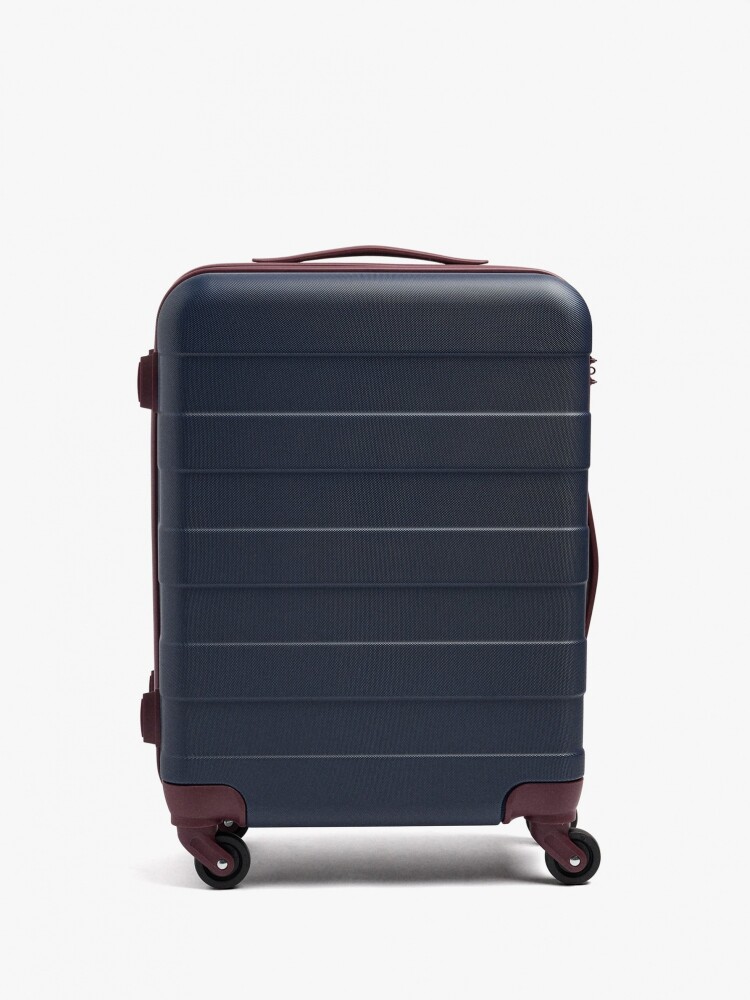 Maleta De Viaje Con Rayas azul-marino