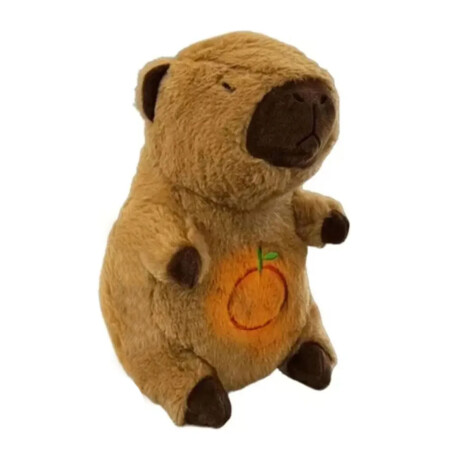 Peluche Velador Capibara Con Luces LED Y Música Nocturna Marrón