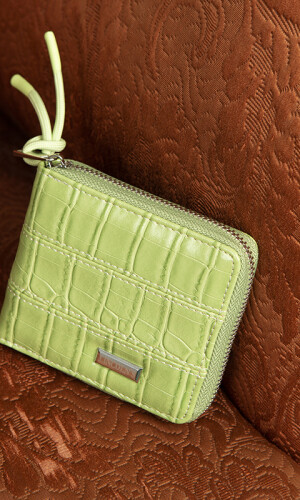 BILLETERA CANDELA CROCO MANZANA VERDE