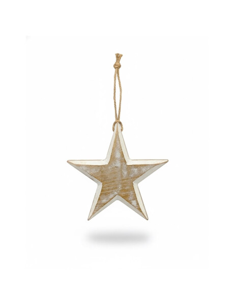 COLGANTE ESTRELLA MADERA 12 CM. COLGANTE ESTRELLA MADERA 12 CM.