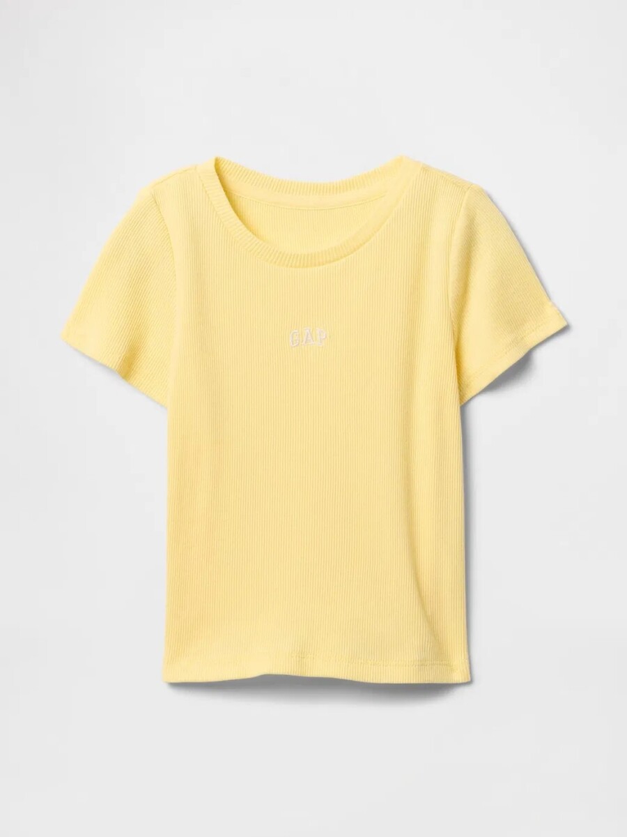 Remera Rib Logo Gap Toddler Niña - Pale Banana 12-0824Tcx 