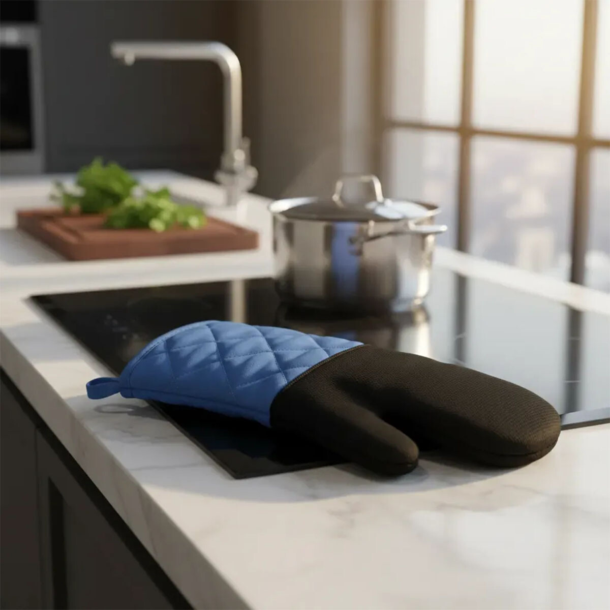 Manopla Neopreno Home Class - NEGRO/AZUL 