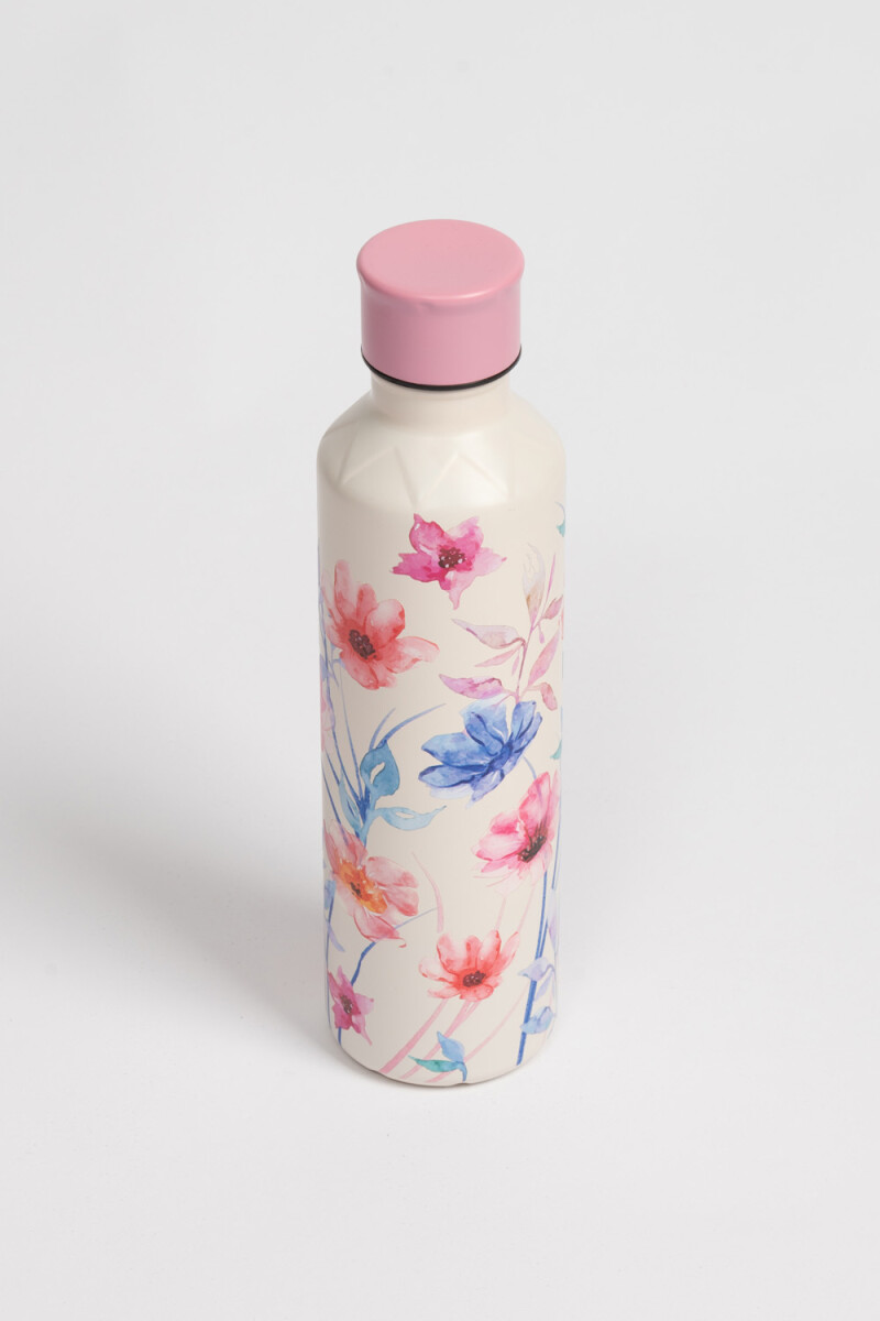 Botella Acero Estampa 500ML - Flores cruda 