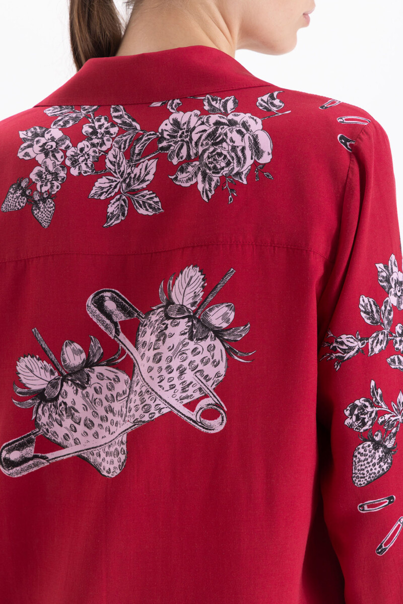 CAMISA SAFETY PIN Rojo