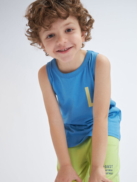 Camiseta sin mangas Hi- Azul Vibrante