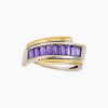 Anillo de plata y oro con circonias violetas Anillo De Plata Y Oro Con Circonias Violetas