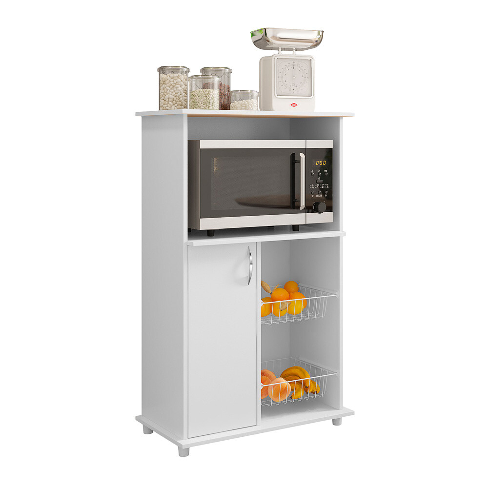 ARMARIO 1 PUERTA ORGANIZADOR MULTIUSO CON ESTANTE PARA MICROONDAS ARMARIO 1 PUERTA ORGANIZADOR MULTIUSO CON ESTANTE PARA MICROONDAS