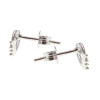 Caravanas Corazones en oro blanco 18k con circonias Caravanas Corazones en oro blanco 18k con circonias