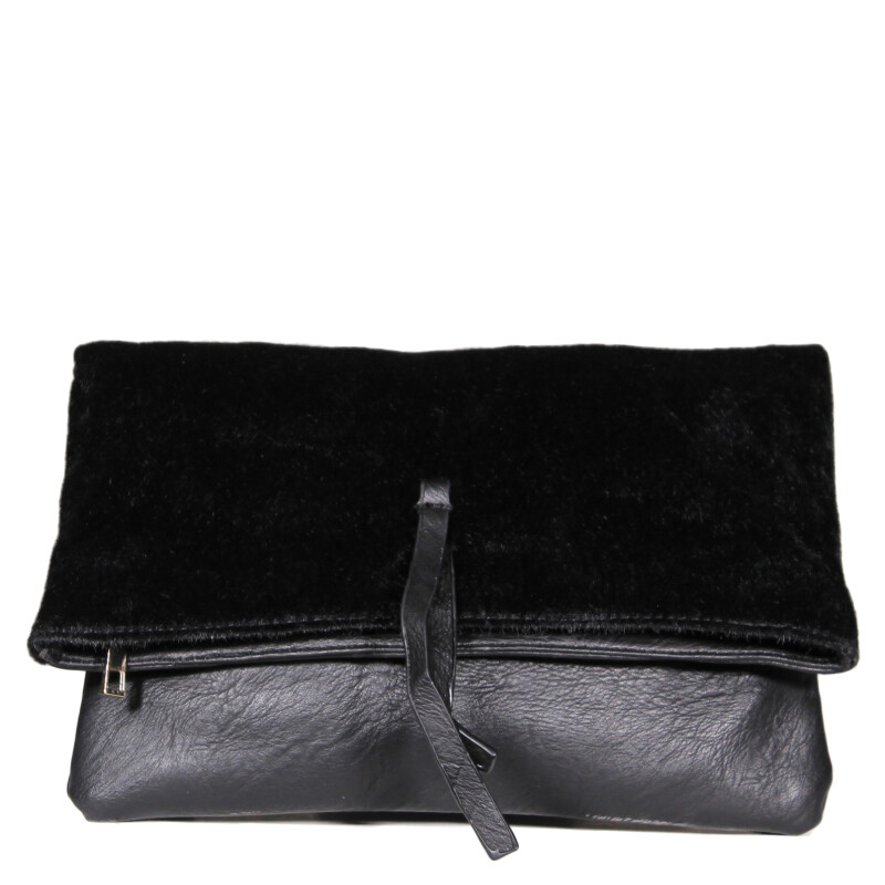 Cartera Miss Carol Sobre LEOLA con combinacion de materiales Negro