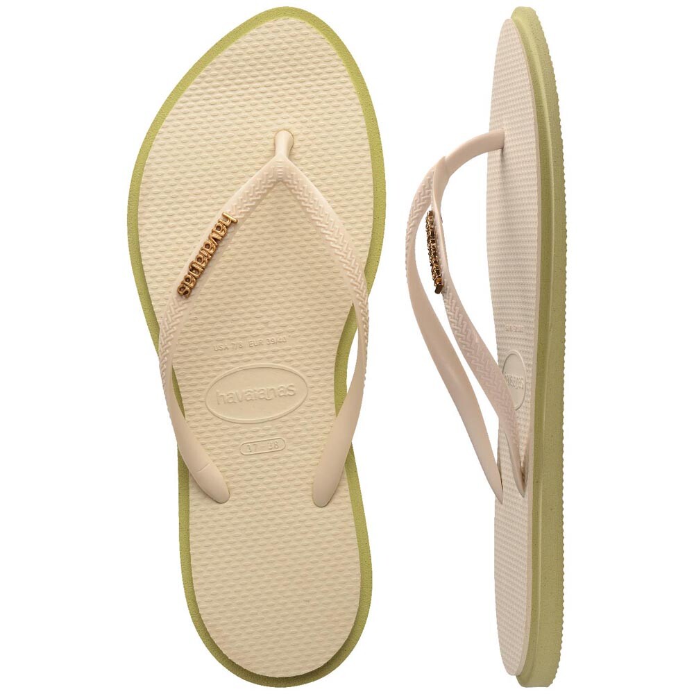 Sandalias Havaianas Slim Point FC Mujer Verde Mandacaru Beige