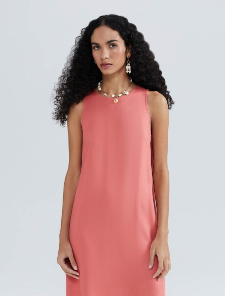 VESTIDO BÁSICO SIN MANGAS ROSA