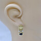 Caravanas En Oro 18K De 2 Colores Y Zafiro Caravanas En Oro 18K De 2 Colores Y Zafiro