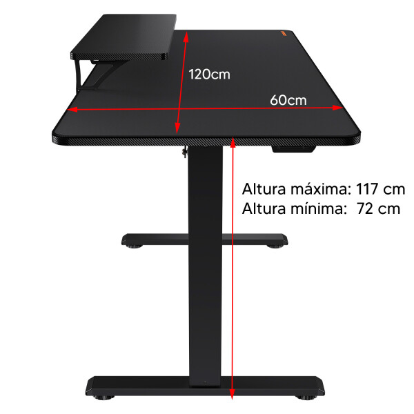 Escritorio 120cm Eléctrico Cougar E-star 120 ESCRITORIO COUGAR E-STAR 120 NEGRO