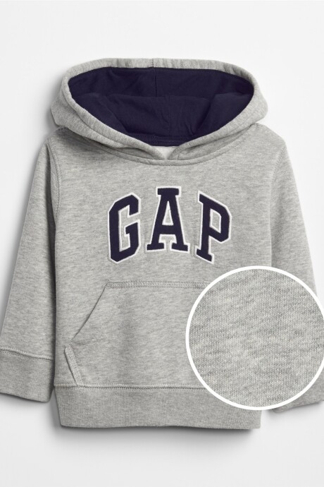 Buzo Canguro Logo Gap Toddler Niño Light Heather Grey B08