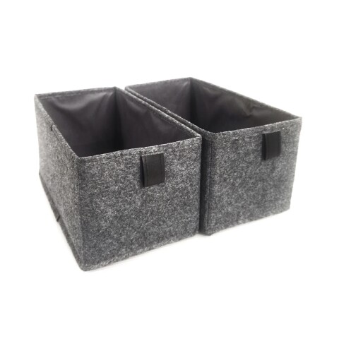 ORGANIZADOR FIELTRO GRIS 28x14x13CM ORGANIZADOR FIELTRO GRIS 28x14x13CM