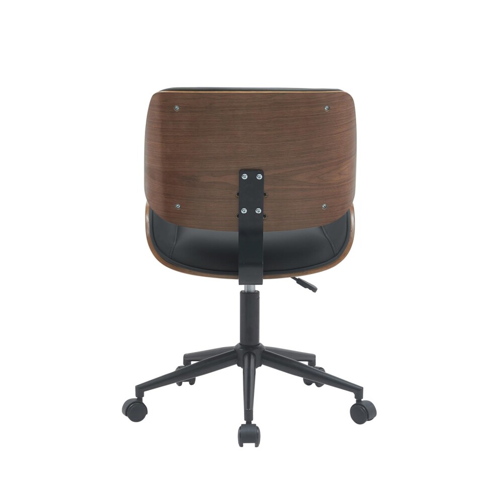 ASIENTO OFICINA MEDIO MADERA-Y-PU NEGRO ZEN