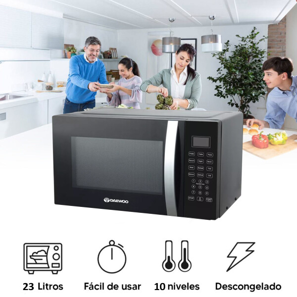 Microondas Daewoo Damwo23db 23lts MICROONDAS DAEWOO 23L DAMWO23DB DIGITAL