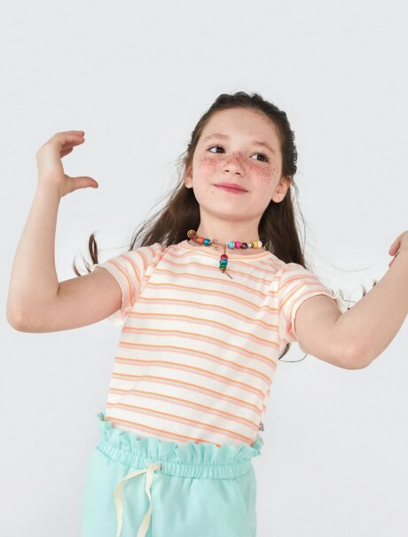 BLUSA INFANTIL ESTAMPADA NARANJA