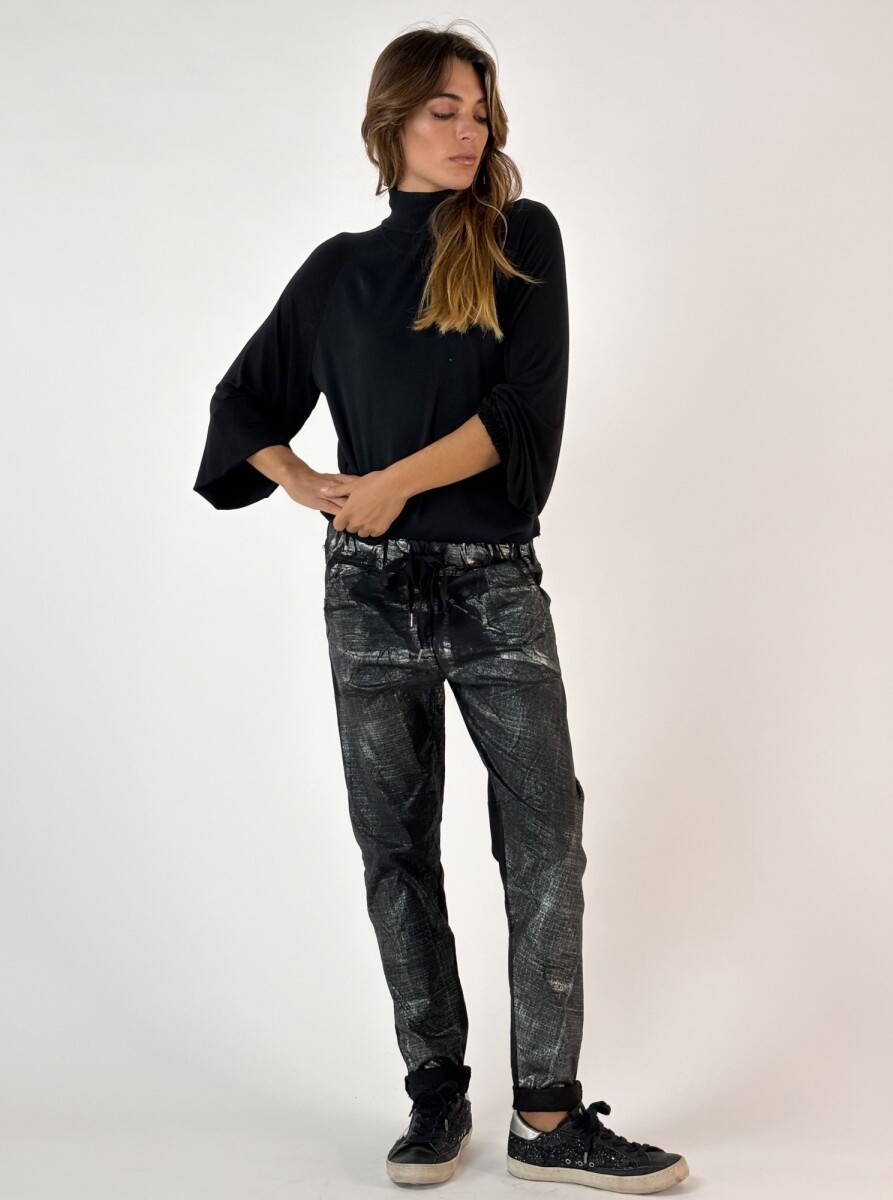 PANTALÓN FATMA - PLATEADO - NEGRO 