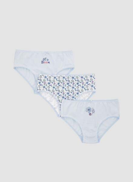 Pack x3 bombachas niña Celeste