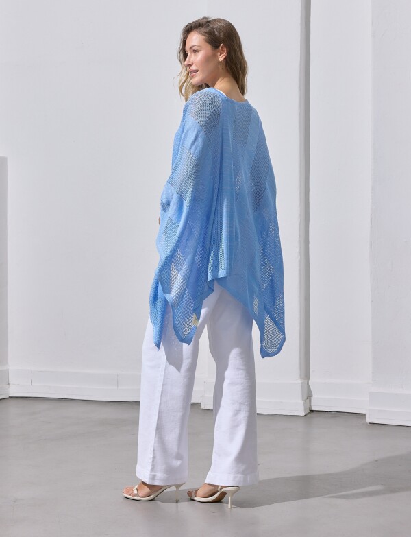 Poncho Lurex CELESTE