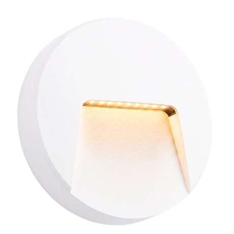 ARTEFACTO EXTERIOR DE PARED REDONDO MOREIRA 3W Luminaria De Exterior De Pared Redondo Moreira 3W Blanco