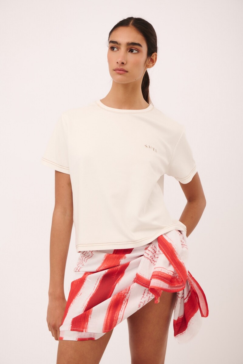 PAREO LA VERDULERIA Rayas Rojo