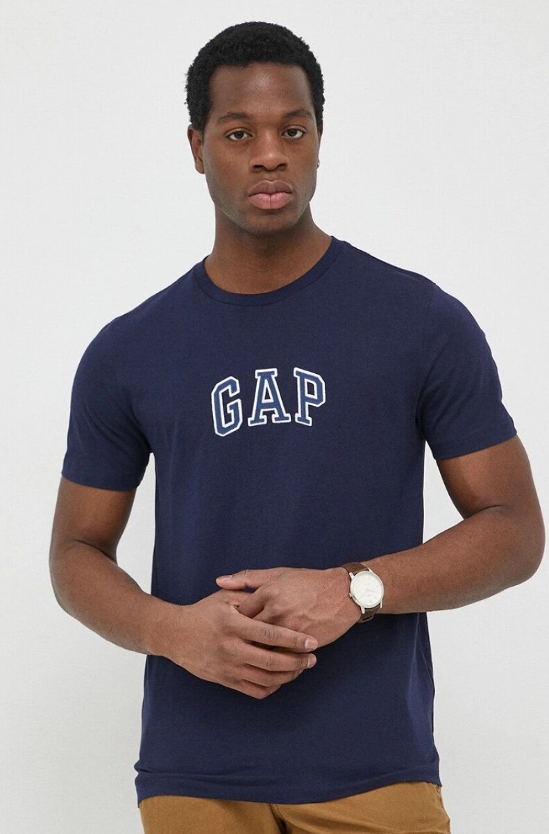 Remera Logo Gap Hombre - Tapestry Navy 