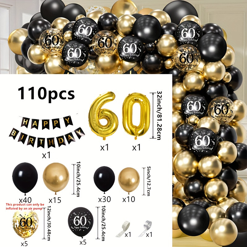 Set de Globo Completo con Número 60