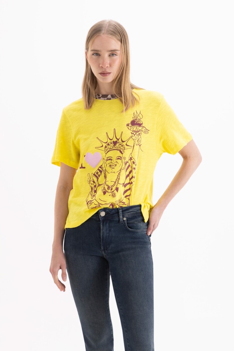 REMERA BUDA Amarillo