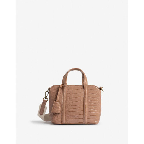 Bandolera Efecto Croco Rosa Claro