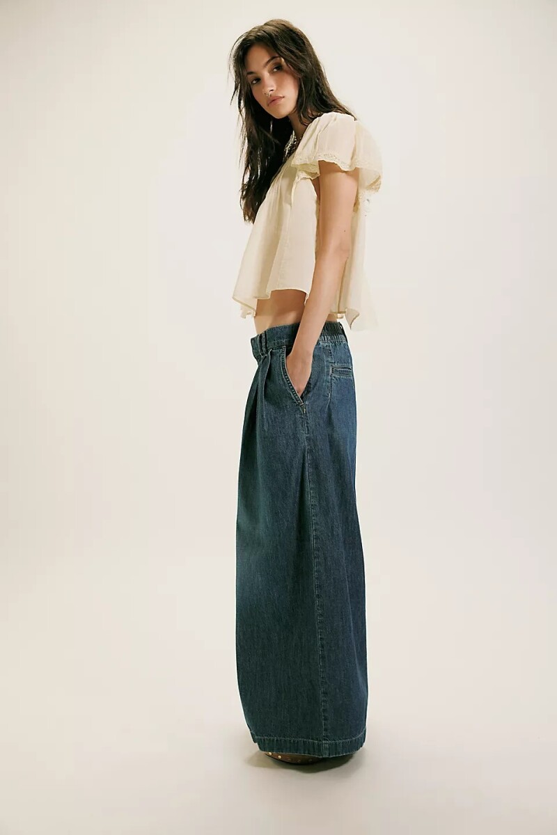 PANTALON WIDE SCOUT Azul