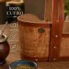 Matera de Suela y Madera con Asa Marron Claro