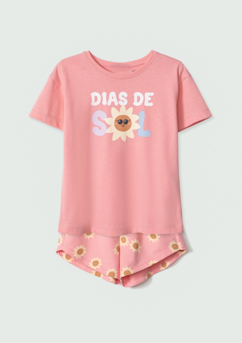 CONJUNTO INFANTIL CON ESTAMPA - ROSA 