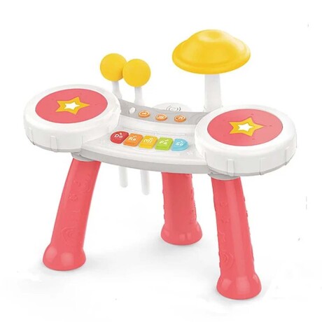 Piano y Batería con Música Sonidos Notas Juegos Bebé Huanger Rosa
