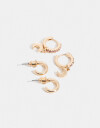 Aros Argollas Set Strass Set De Argollas "dream Big" - Dorado