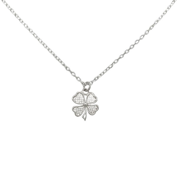 Dije Colgante Trebol 4 corazones-Plata 925-Sin Piedra-CP3221 sinpiedra