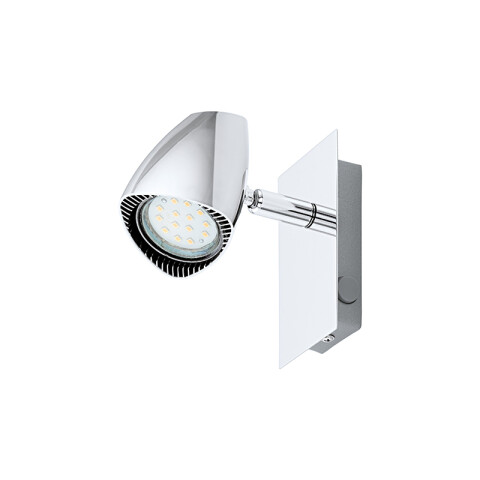 Spot de pared c/interruptor níquel cromo CORBERA EG2230