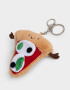 Llavero Peluche Llavero Y Charm De Pizza Plushie - Combinacion Multicolor